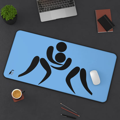 Desk Mat: Wrestling Lite Blue