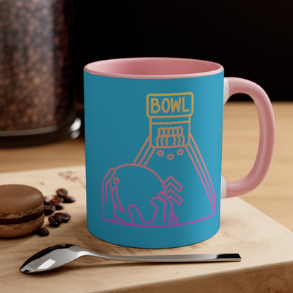 Accent Coffee Mug, 11oz: Bowling Turquoise