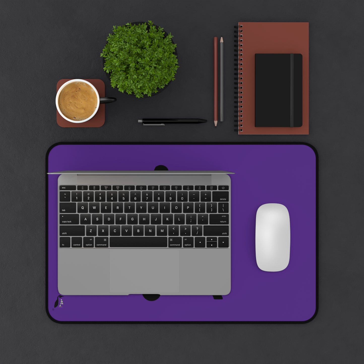 Desk Mat: Soccer Purple