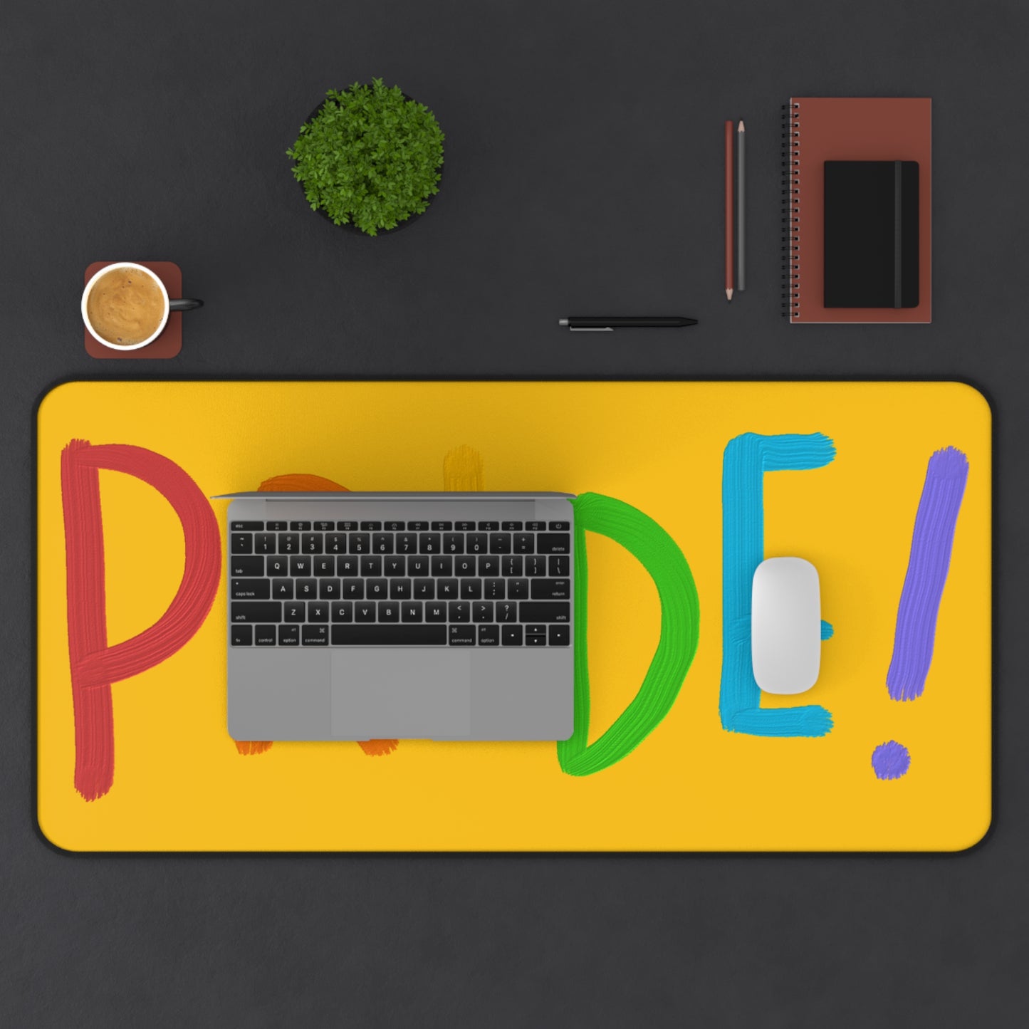 Desk Mat: LGBTQ Pride Yellow