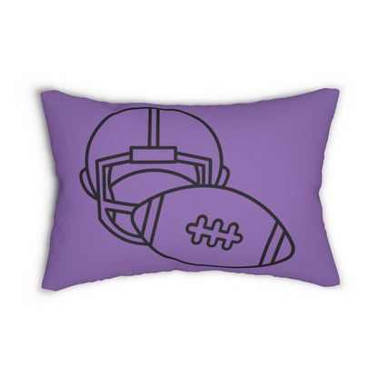 Spun Polyester Lumbar Pillow: Football Lite Purple