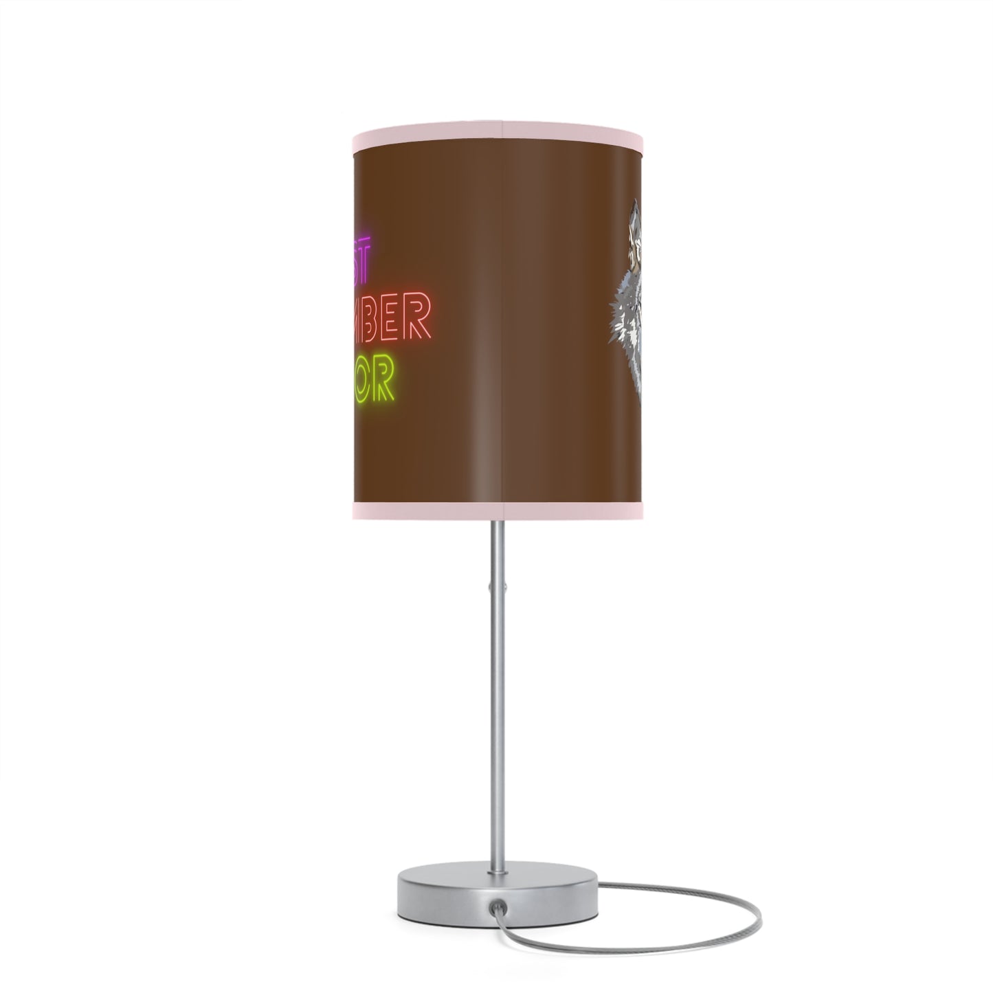 Lamp on a Stand, US|CA plug: Wolves Brown