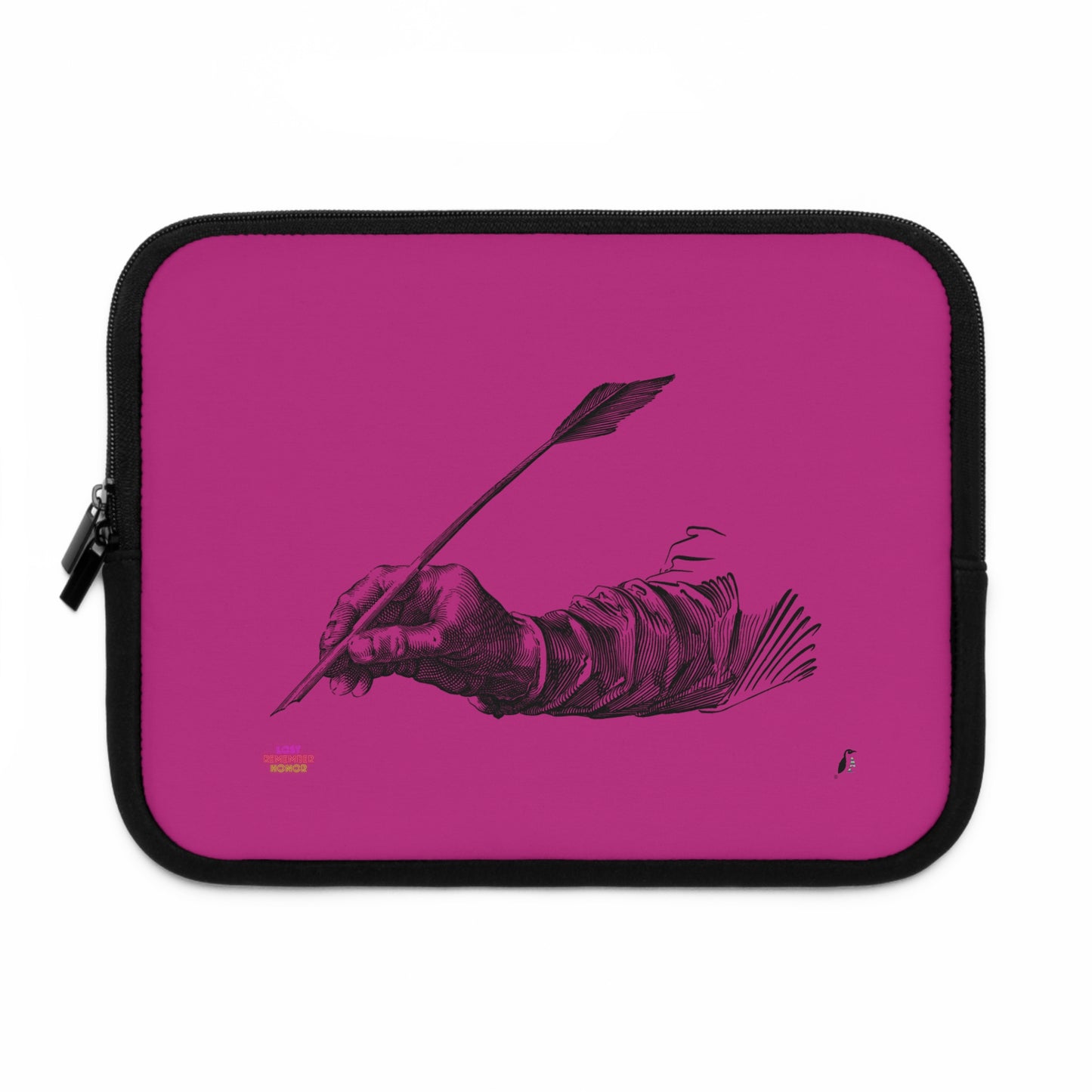 Laptop Sleeve: Writing Pink