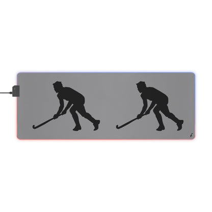 LED Gaming Mouse Pad: Hockey Grey