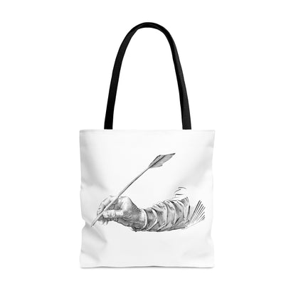 Tote Bag: Writing Lite Grey