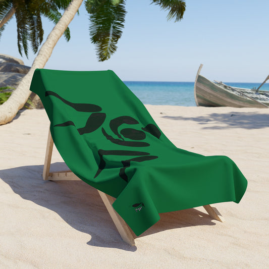 Beach Towel: Wrestling Dark Green