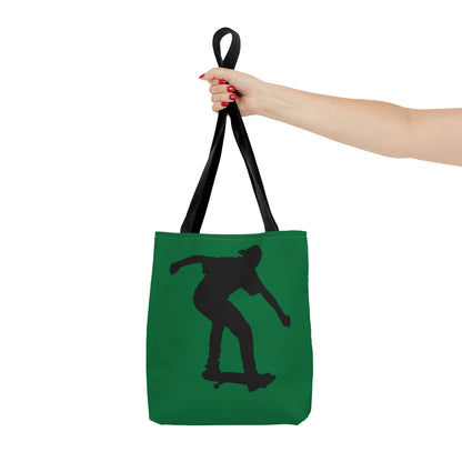 Tote Bag: Skateboarding Dark Green