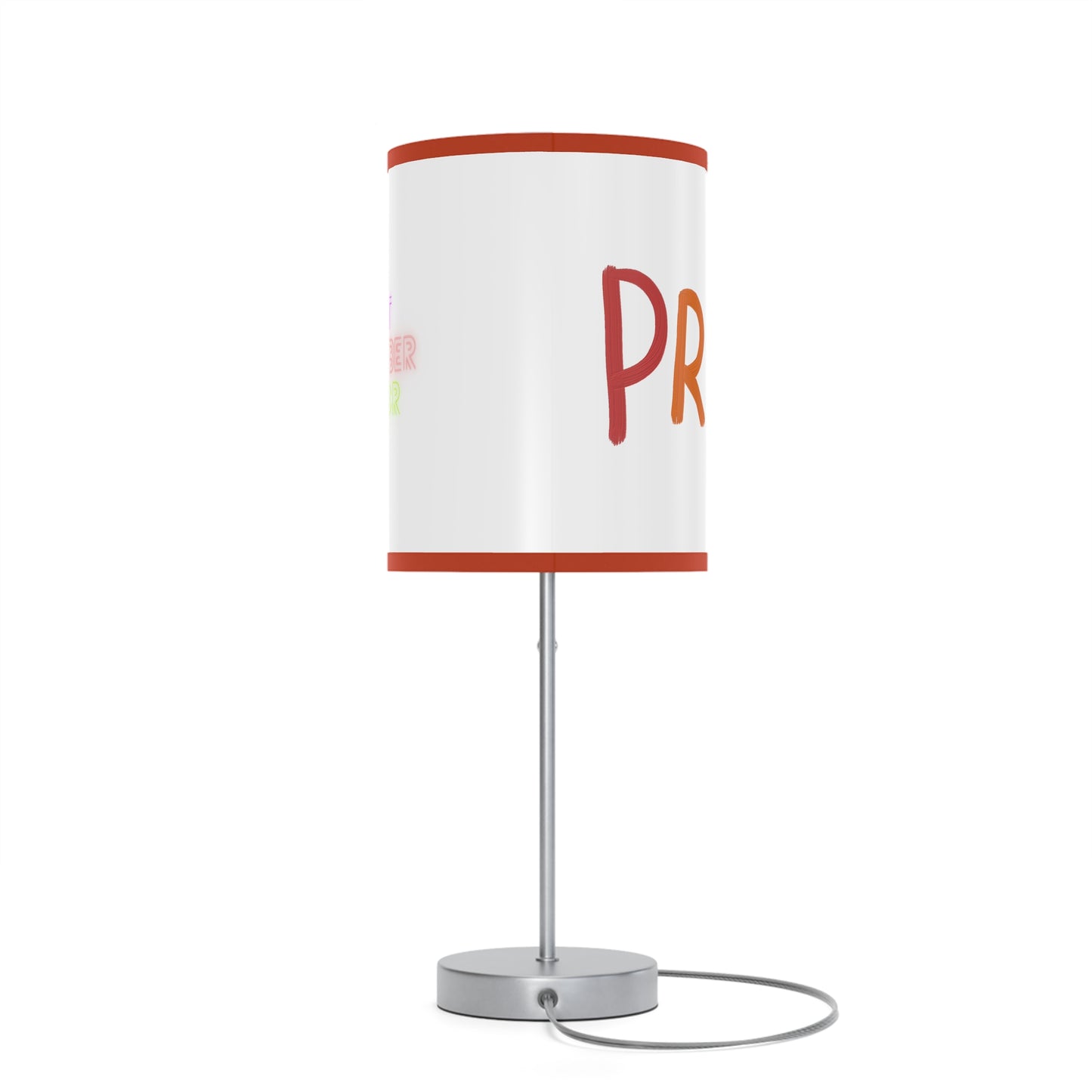 Lamp on a Stand, US|CA plug: LGBTQ Pride White