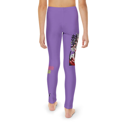 Youth Full-Length Leggings: Dragons Lite Purple