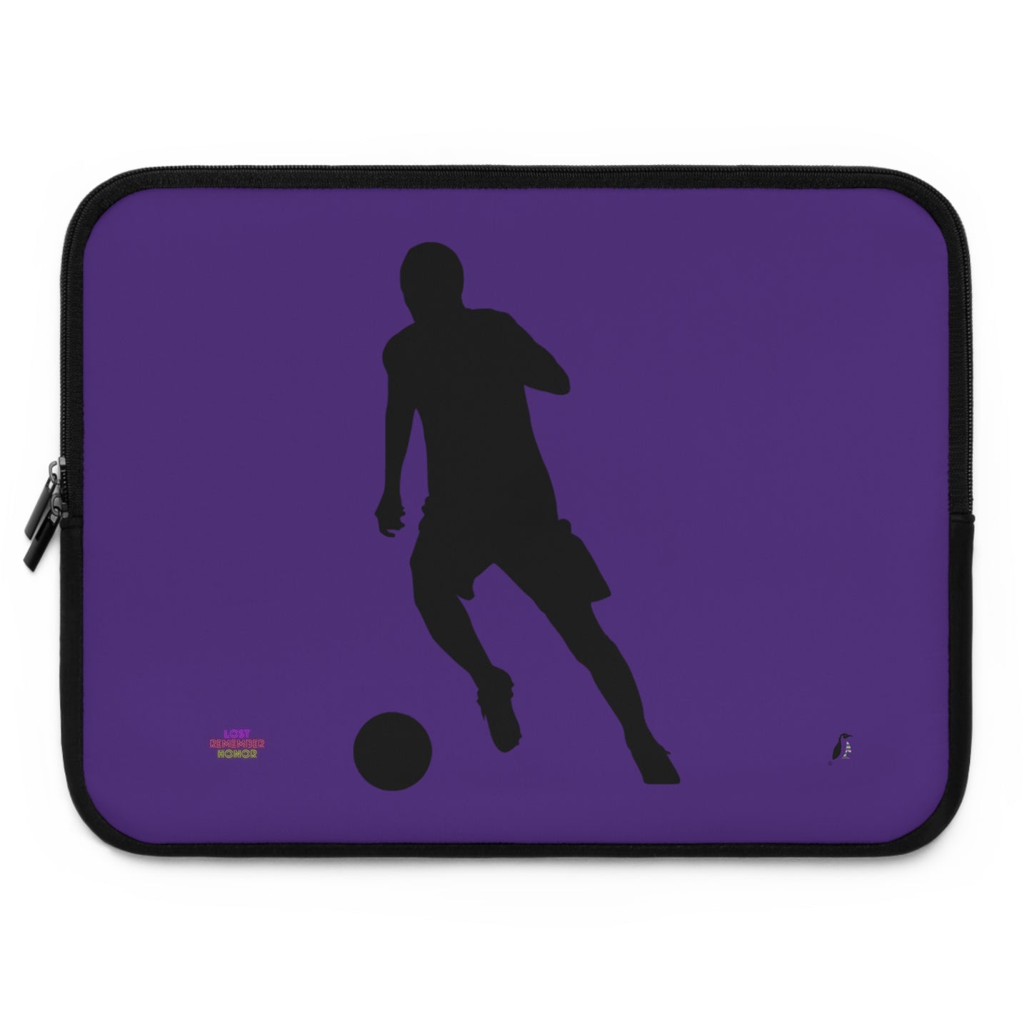 Laptop Sleeve: Soccer Purple