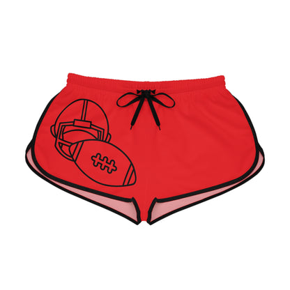 Women's Relaxed Shorts: Football Red