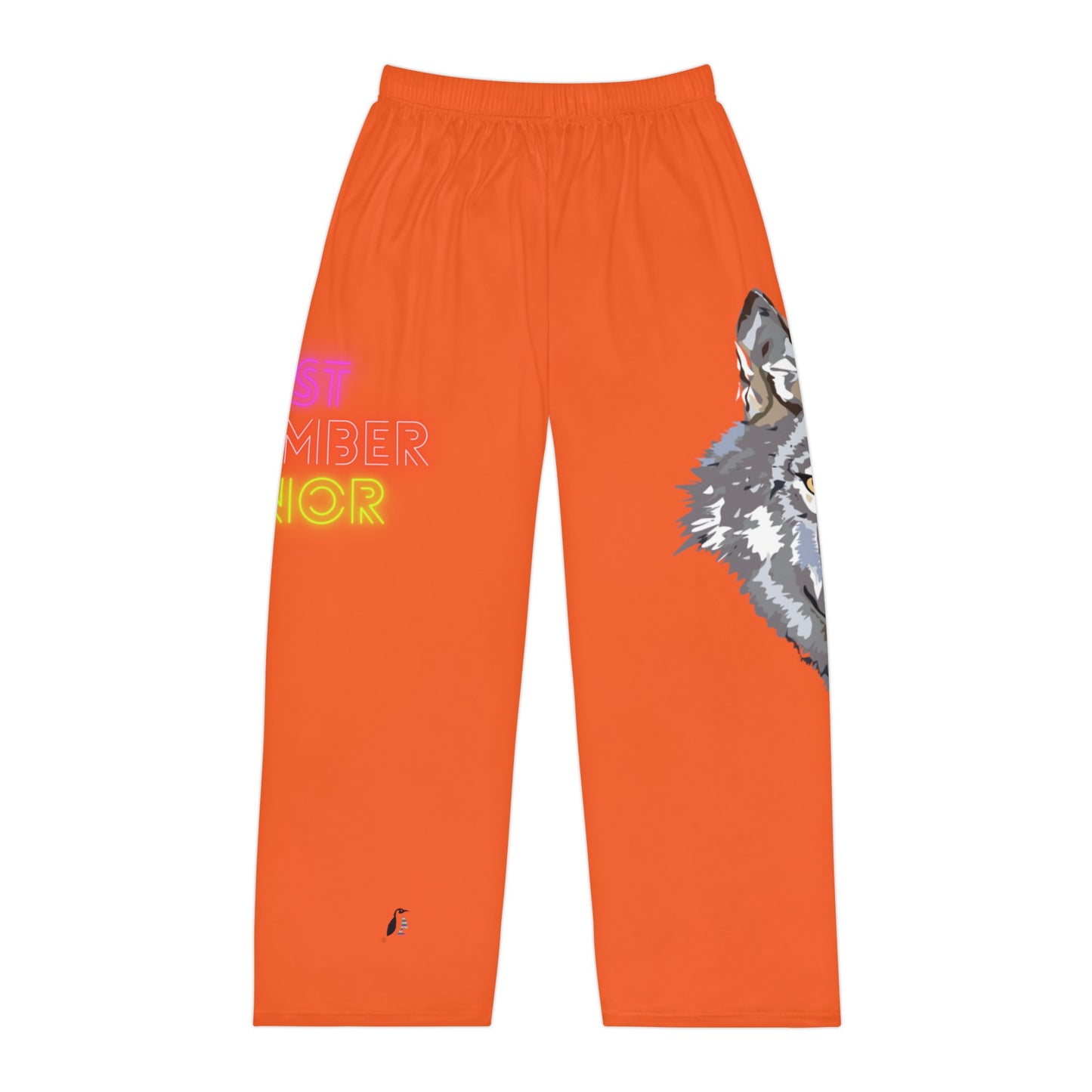 Men's Pajama Pants: Wolves Orange