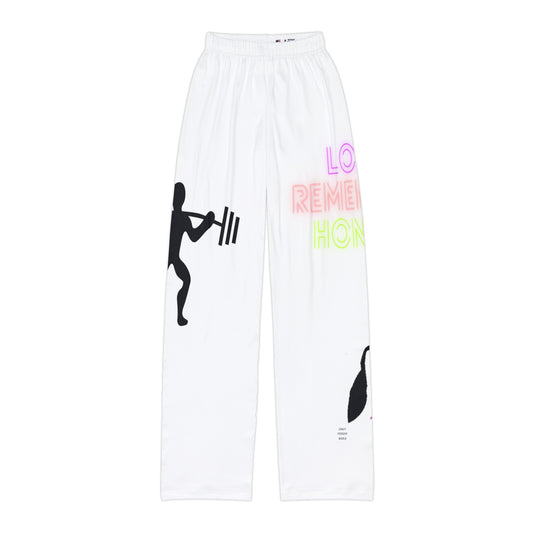 Kids Pajama Pants: Weightlifting White