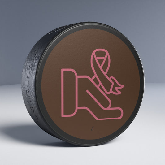 Hockey Puck: Fight Cancer Brown