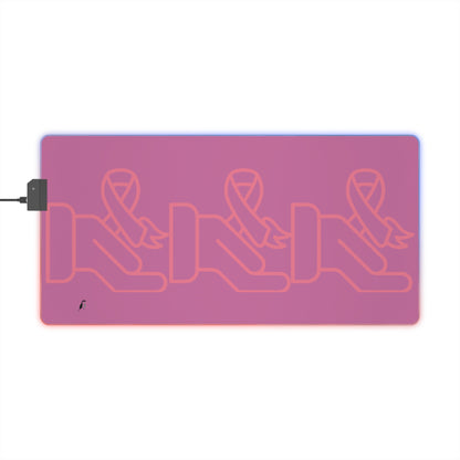 LED Gaming Mouse Pad: Fight Cancer Lite Pink