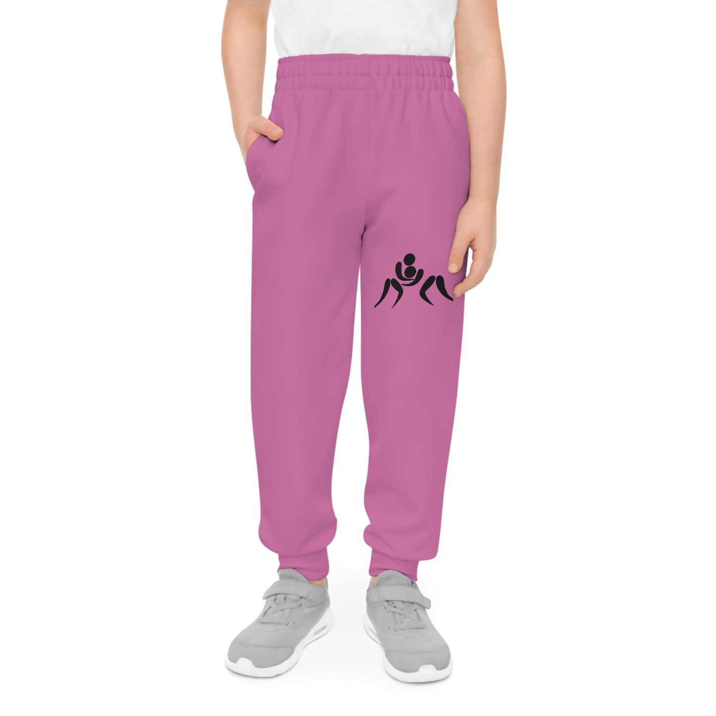 Youth Joggers: Wrestling Lite Pink