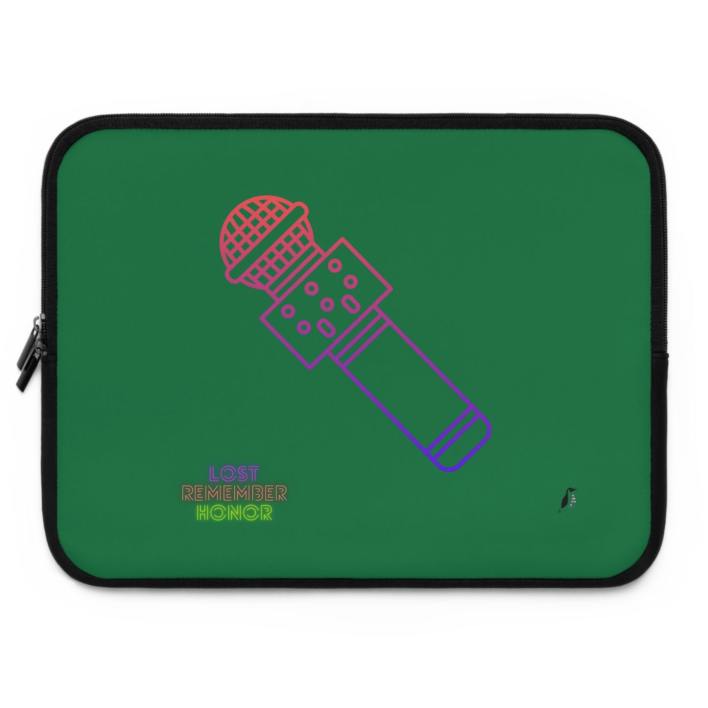 Laptop Sleeve: Music Dark Green