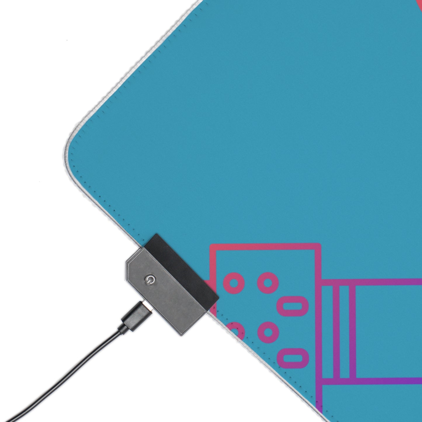 LED Gaming Mouse Pad: Music Turquoise