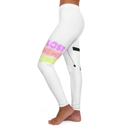 Women's Spandex Leggings: Fishing White