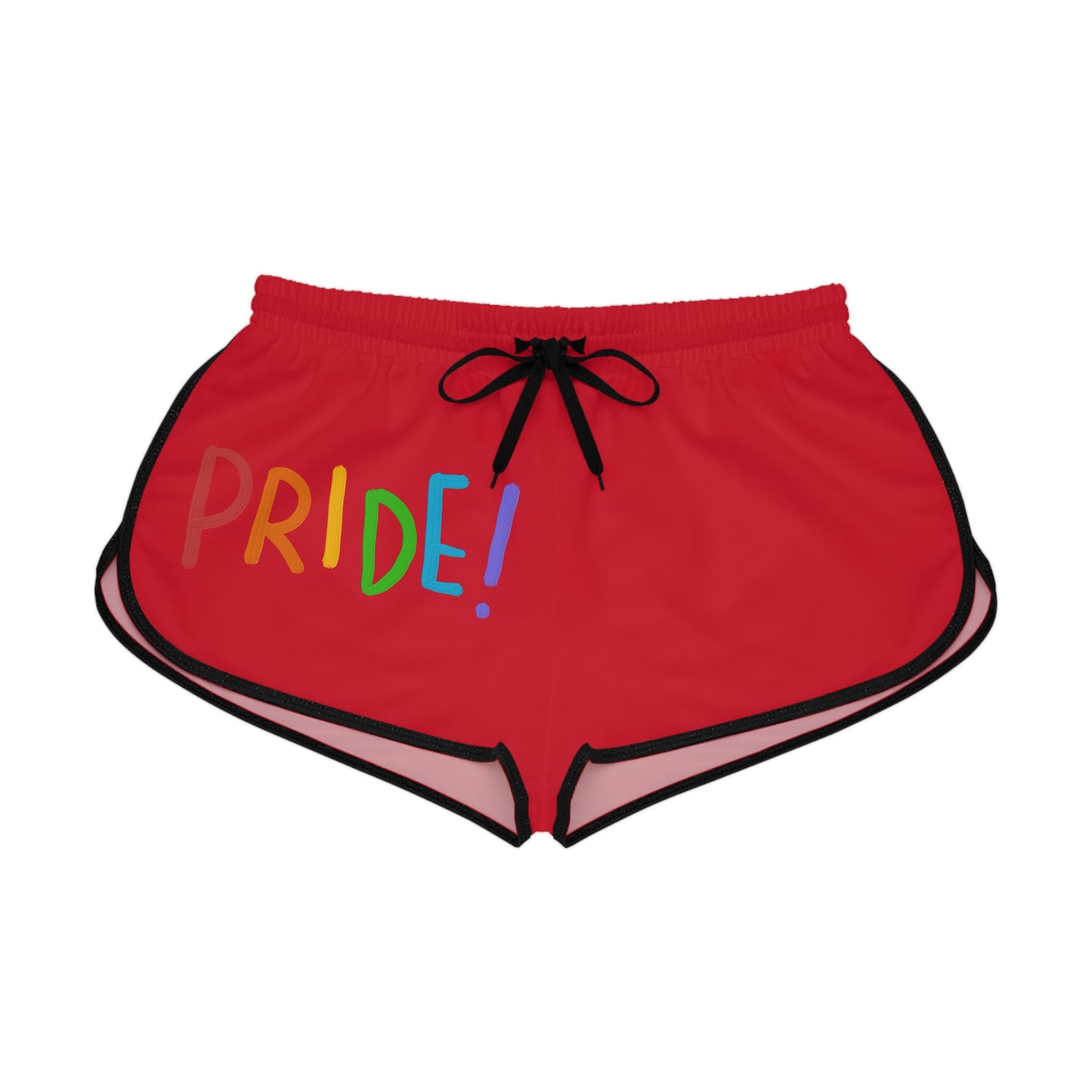 Women's Relaxed Shorts: LGBTQ Pride Dark Red