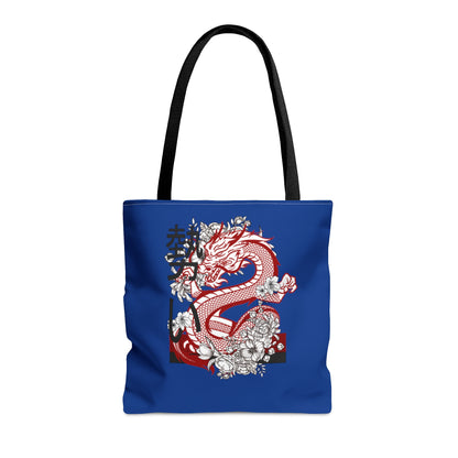 Tote Bag: Dragons Dark Blue