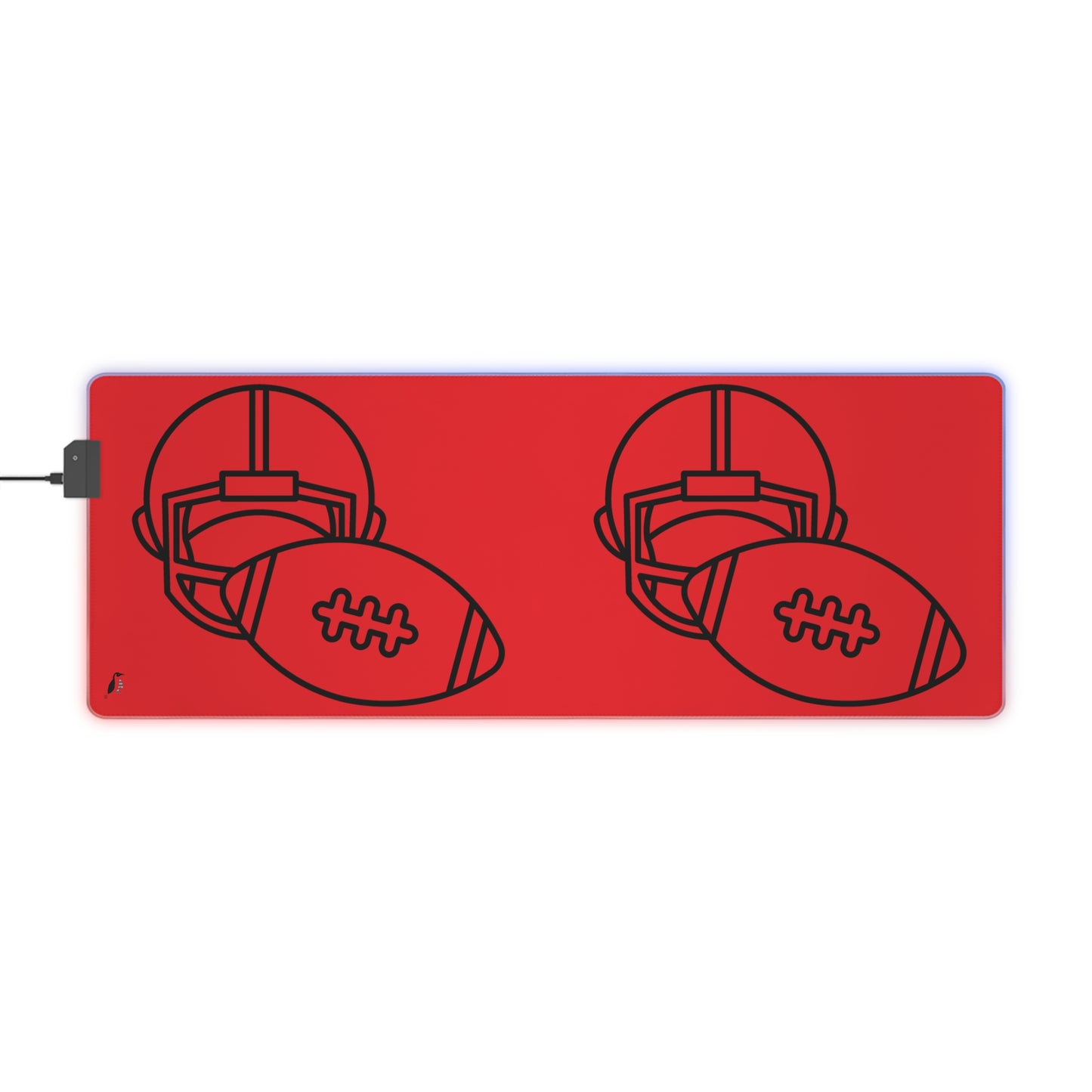 LED Gaming Mouse Pad: Football Red