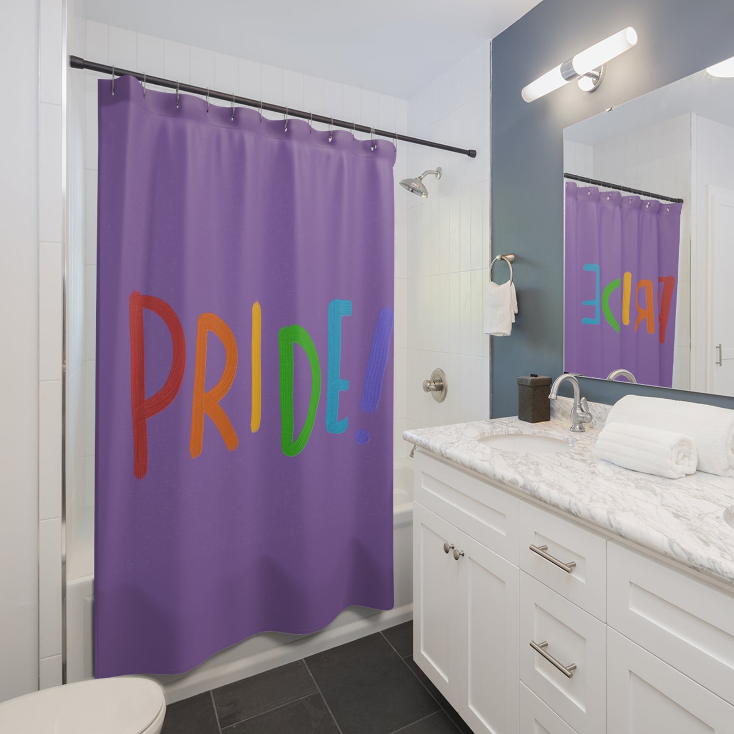 Shower Curtains: #1 LGBTQ Pride Lite Purple