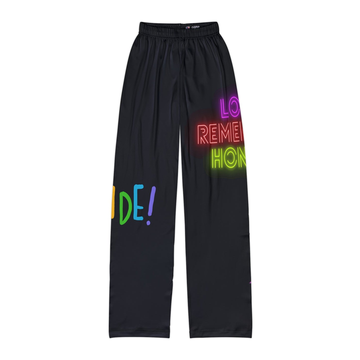 Kids Pajama Pants: LGBTQ Pride Black