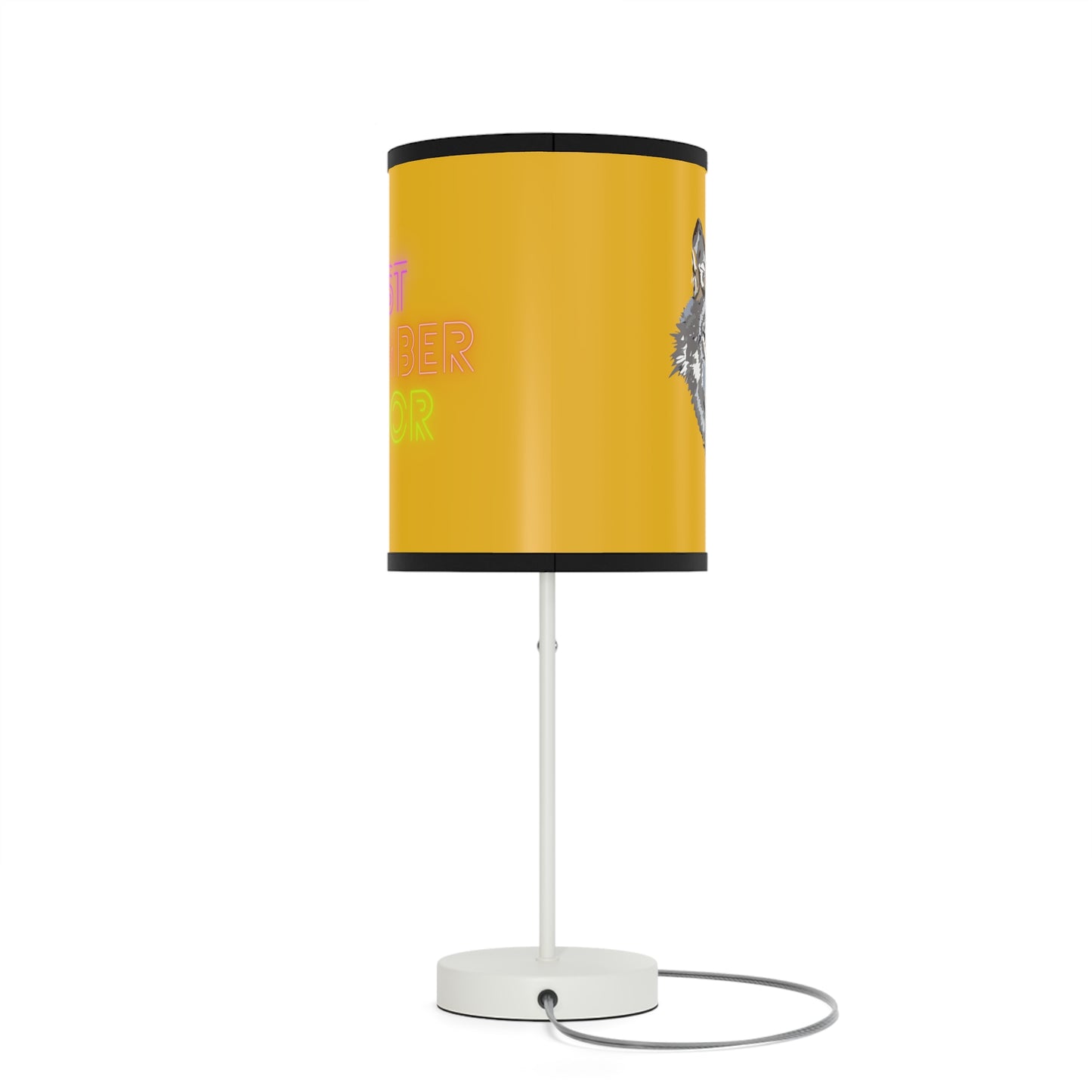 Lamp on a Stand, US|CA plug: Wolves Yellow