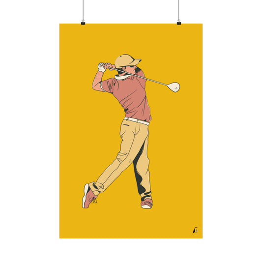 Premium Matte Vertical Posters: Golf Yellow