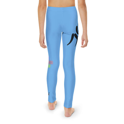 Youth Full-Length Leggings: Wrestling Lite Blue