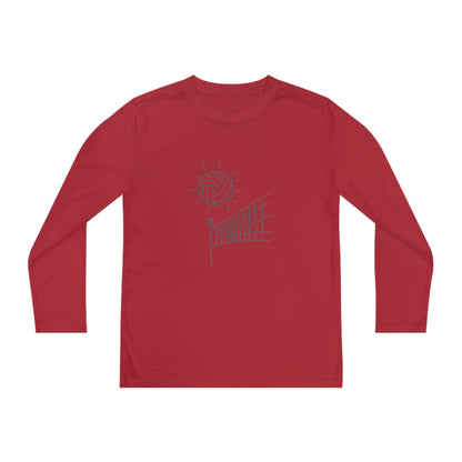 Youth Long Sleeve Competitor Tee: Volleyball