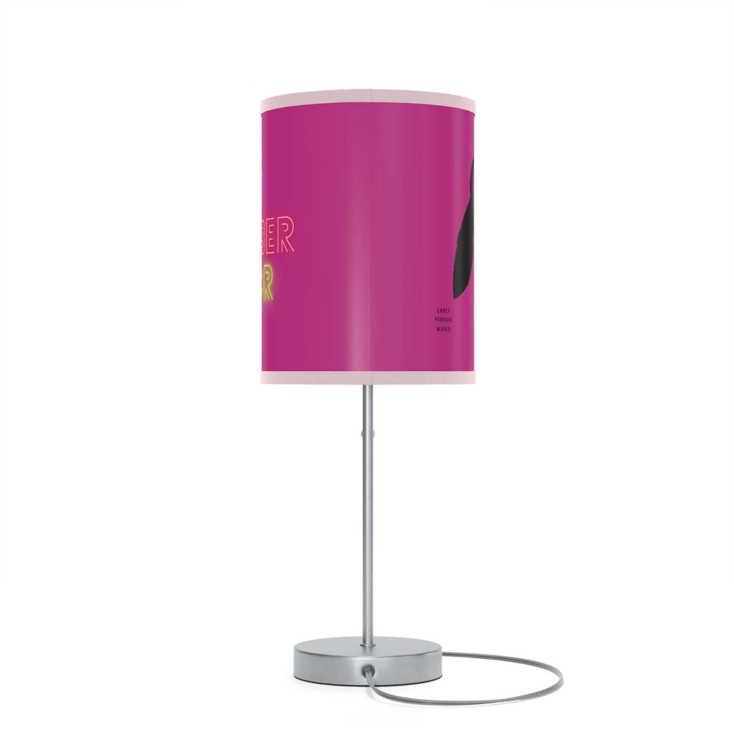 Lamp on a Stand, US|CA plug: Crazy Penguin World Logo Pink