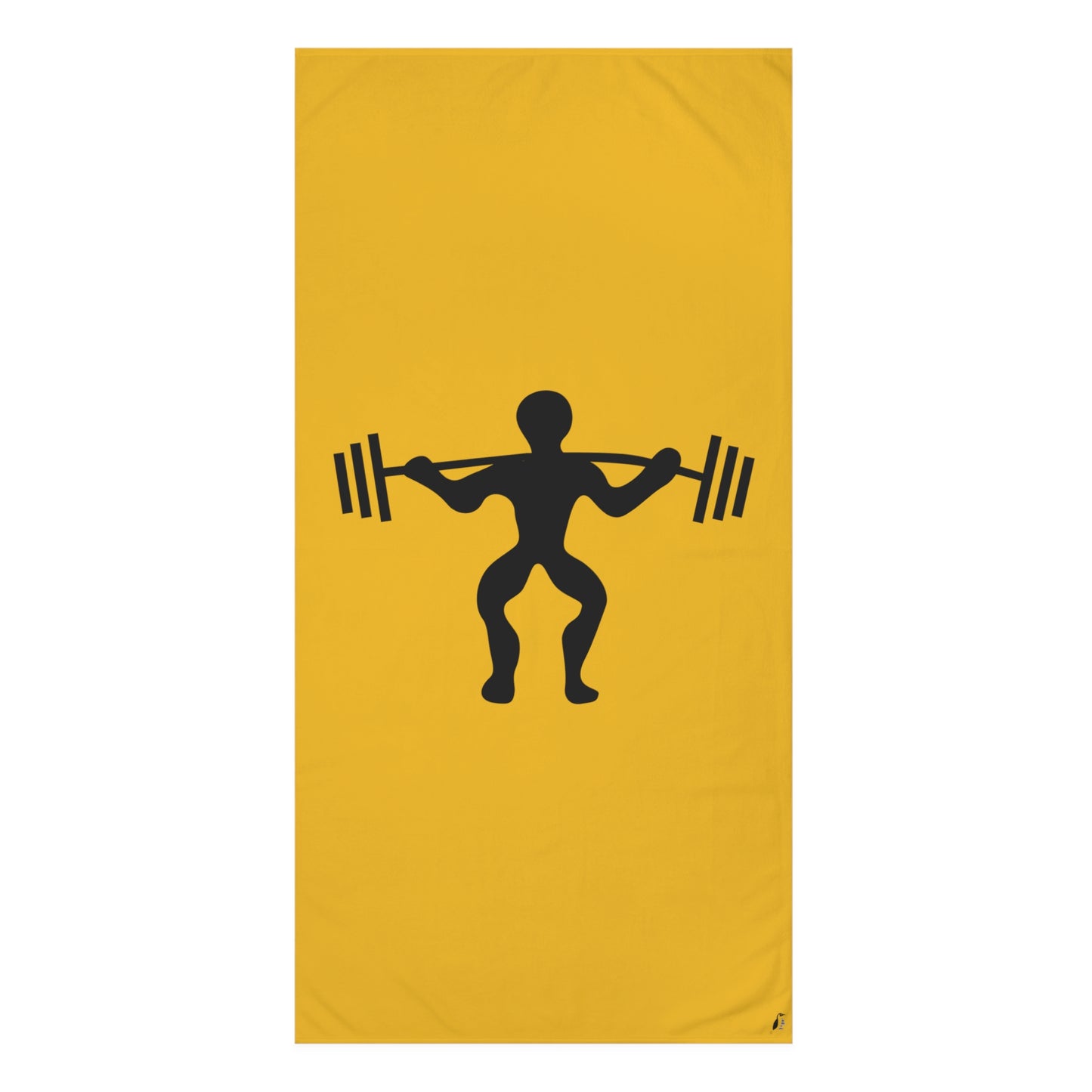 Mink-Cotton Towel: Weightlifting Yellow