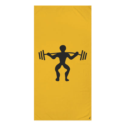 Mink-Cotton Towel: Weightlifting Yellow