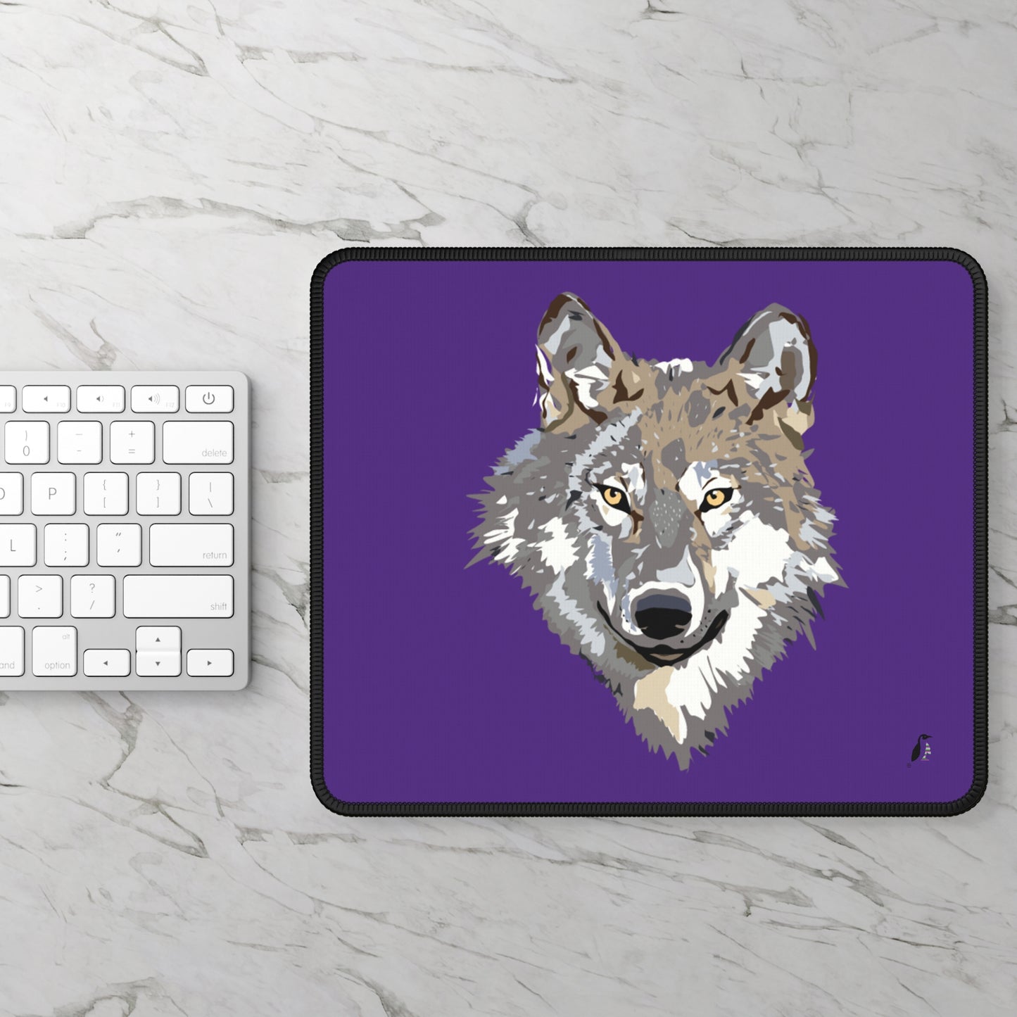 Gaming Mouse Pad: Wolves Purple