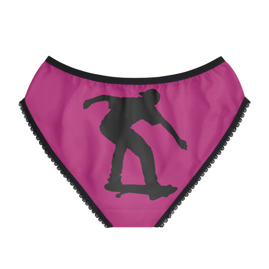 Women's Briefs: Skateboarding Pink