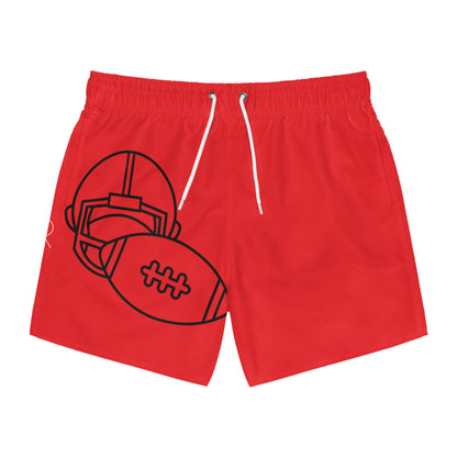 Swim Trunks: Football Red