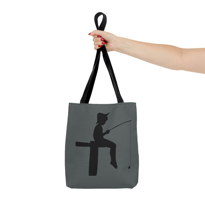 Tote Bag: Fishing Dark Grey