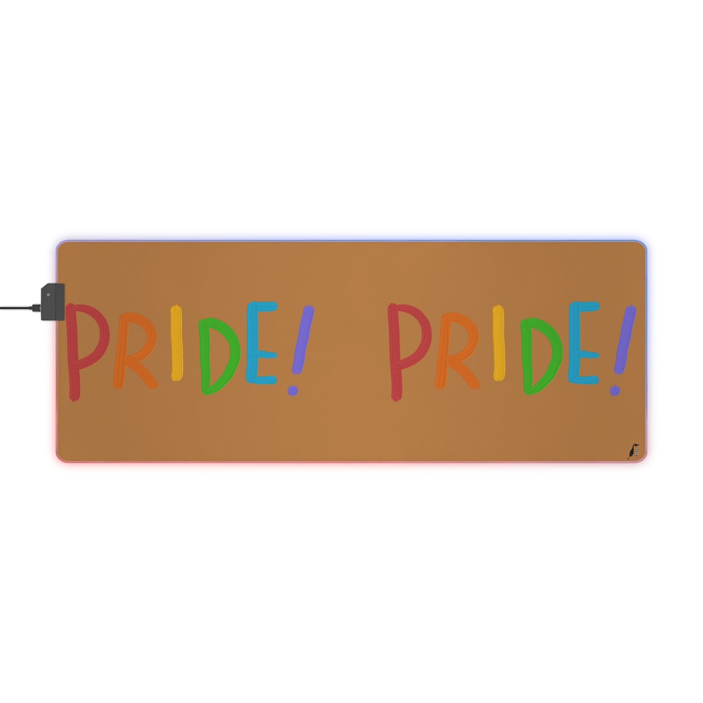 LED Gaming Mouse Pad: LGBTQ Pride Lite Brown