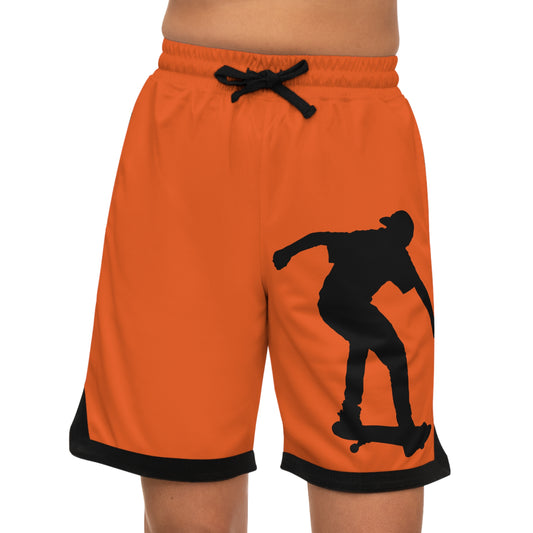 Basketball Rib Shorts: Skateboarding Orange