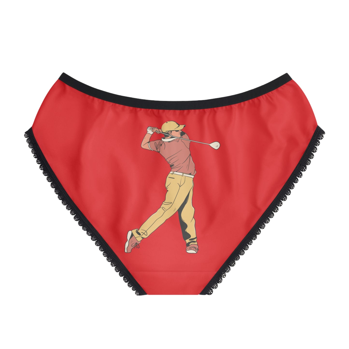 Women's Briefs: Golf Red