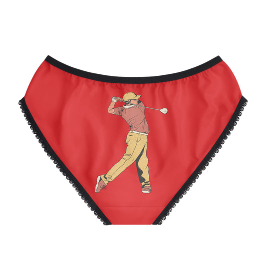 Women's Briefs: Golf Red