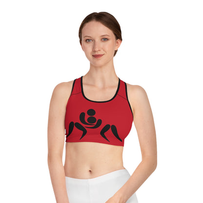 Sports Bra: Wrestling Dark Red