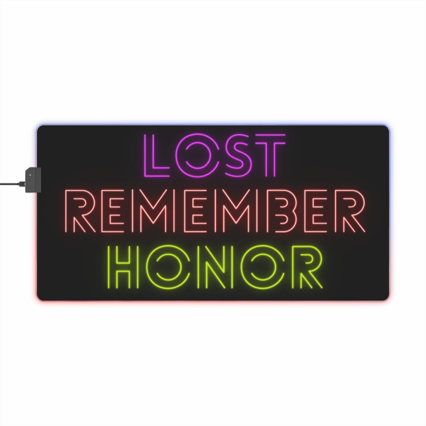 LED Gaming Mouse Pad: Lost Remember Honor Black