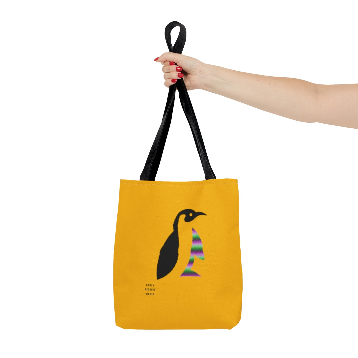 Tote Bag: Crazy Penguin World Logo Yellow