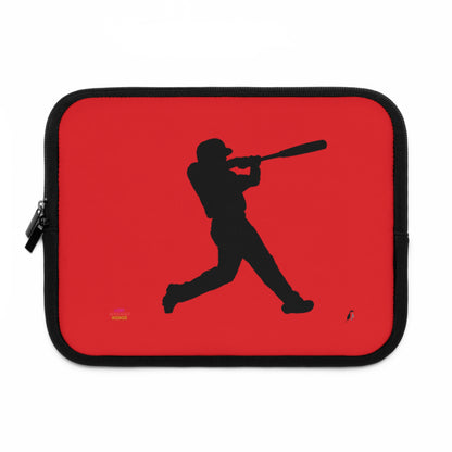 Laptop Sleeve: Baseball Red