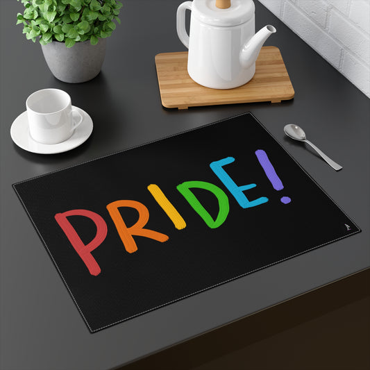 Placemat, 1pc: LGBTQ Pride Black