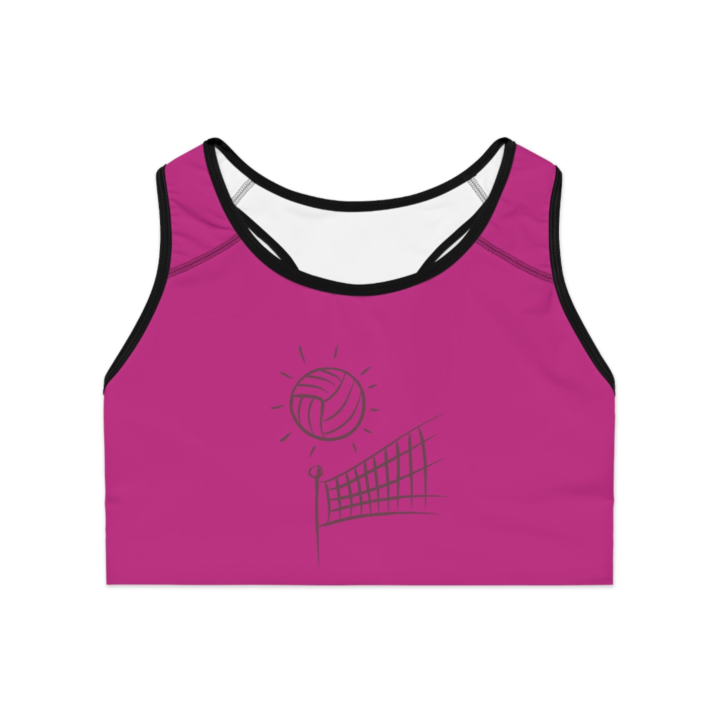 Sports Bra: Volleyball Pink