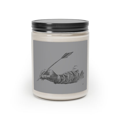 Scented Candle, 9oz: Writing Grey